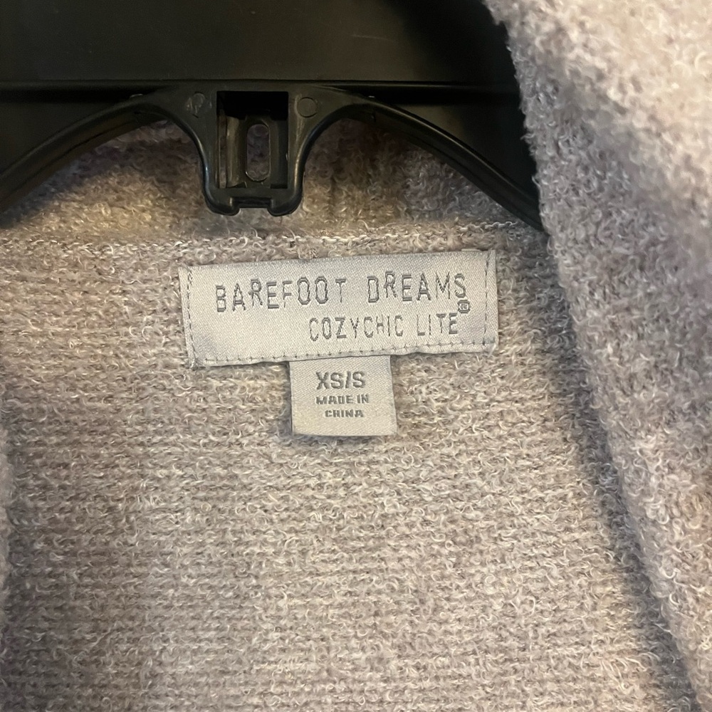 Barefoot Dreams Cozy Chic Lite Circle Cardigan Pewter/Pearl Size XS/S - Picture 2 of 7